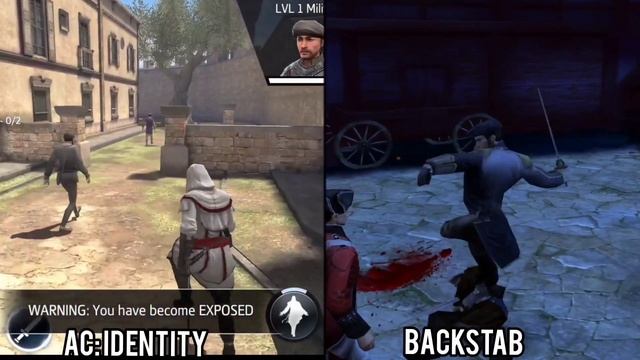 Assassin's Creed Identity Vs Backstab hd quick gameplay comparison!! смотреть онлайн