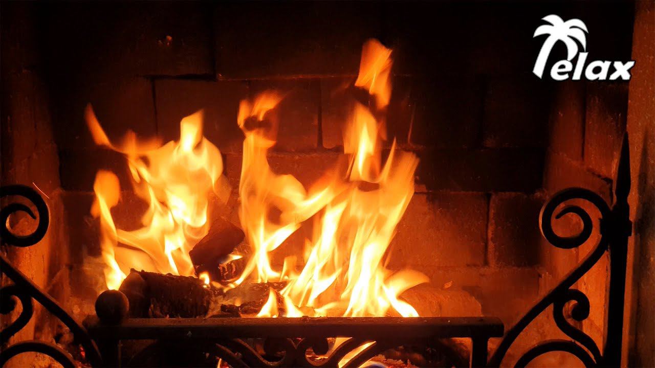 Bonfire in the Fireplace - the Sound of Fire and Crackling Wood смотреть онлайн