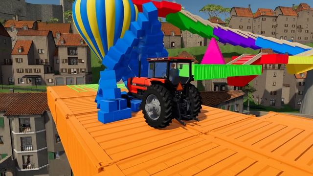 COLORED DEUTZ TRACTORS DEATH CLIMB PARKOUR - Farming Simulator 22 смотреть онлайн