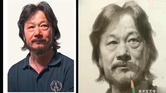 Draw an old man's portrait in Pencil with a photo reference смотреть онлайн
