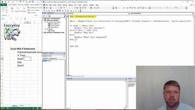 Using the If ElseIf Else Statement in Excel VBA (Macro) смотреть онлайн