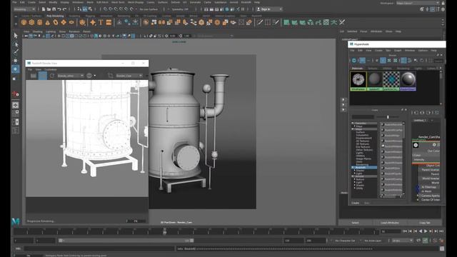 Maya Redshift Wireframe Render смотреть онлайн