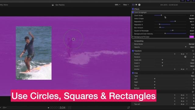 Zoom & Highlight - Preview for Final Cut Pro X Effects Plugin + Apple Motion Tutorial Link смотреть онлайн