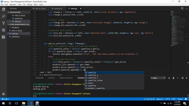Store Management Software Using Python Tkinter - 10. Point Of Sales Logic Part 1 смотреть онлайн