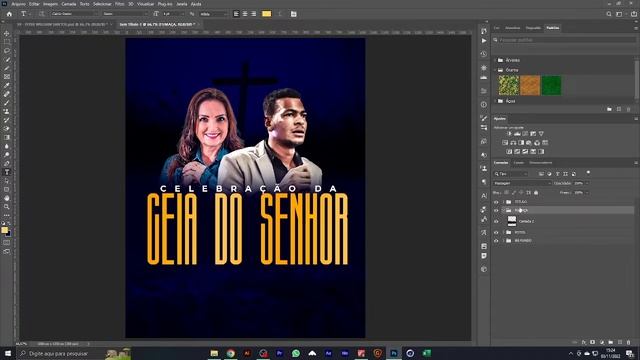 CRIANDO FLYER GOSPEL NO PHOTOSHOP - PSD FREE NO CANAL DO TELEGRAM