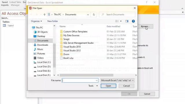 Import data from MS-Excel to MS-Access. смотреть онлайн