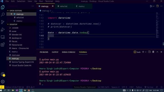 Python Tutorial for beginners [Hindi] -28 || datetime module in python | python programming смотреть онлайн