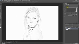 Рисунок карандашом в фотошопе / Pencil drawing in Adobe Photoshop