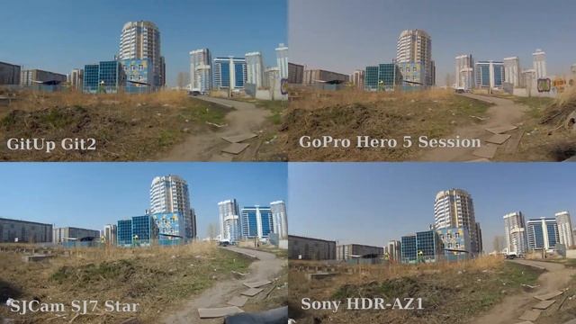 сравнение экшн камер GitUp Git2, SJCam SJ7 Star, GoPro Hero 5 Session, Sony HDR-AZ1 смотреть онлайн