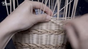 라탄 원형 바구니 뚜껑(덮개) 만들기2[라탄공예]취미 수업 온라인클래스83:Rattan Craft : rattan  Round basket with lid ,wicker,cane