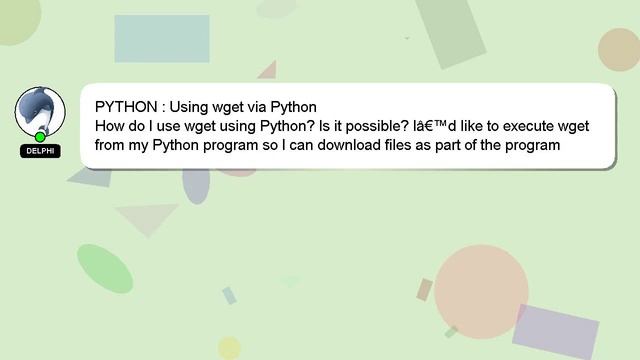 PYTHON : Using wget via Python смотреть онлайн