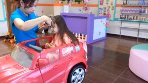 Детская парикмахерская "Воображуля", ровняем челку и кончики волос