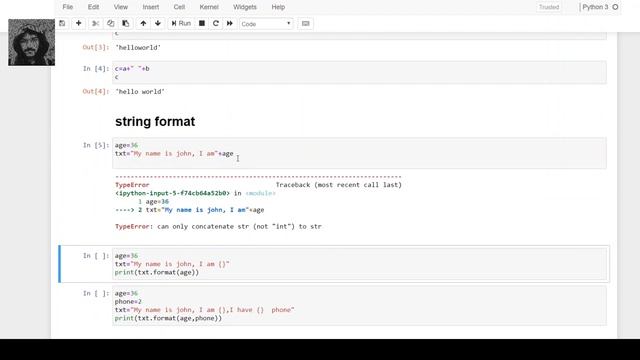 python string format concatination part3|| JUPYTER NOTEBOOK | PYTHON || DATA SCIENCE || AI || ML смотреть онлайн