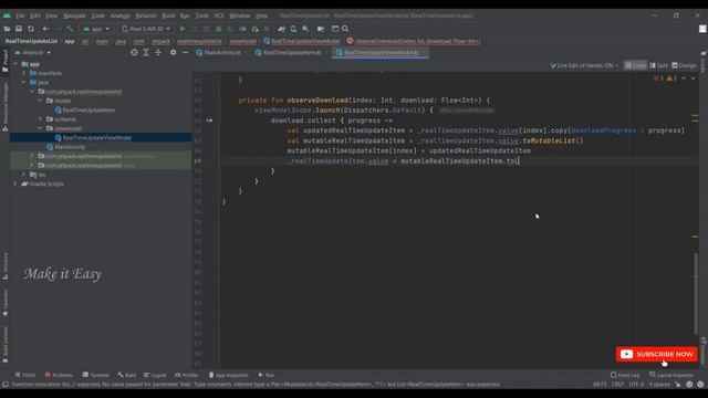 How to Implement Realtime Update List in Jetpack Compose | Android | Kotlin | Make it Easy смотреть онлайн