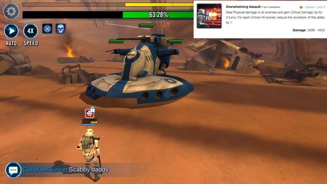 Star Wars Galaxy of Heroes: Imperial Troopers Phase 2 Heroic AAT! (1.5+ Million Damage) смотреть онлайн