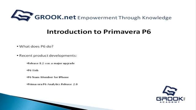 Primavera P6 1.3 Introduction to Primavera P6 смотреть онлайн