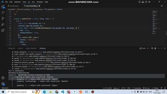 Converting circular structure to JSON in nodejs error смотреть онлайн