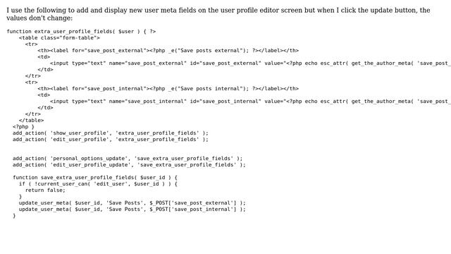 Wordpress: How to update custom user meta field in wp? смотреть онлайн