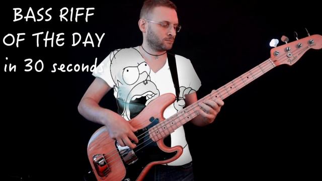 Rock Bass Riff of the Day in 30 seconds Giorno 252 Fender precision 77 смотреть онлайн