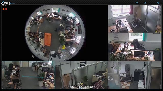 Управление FishEye напрямую с монитора подключенному к регистратору
