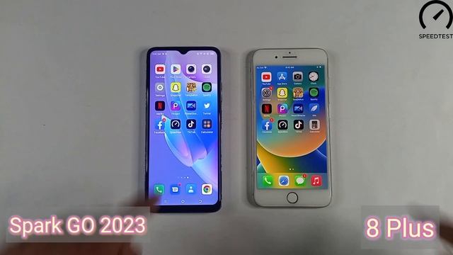 Iphone 8 Plus Rom 64GB Vs Tecno Spark GO 2023 Ram 4GB+3GB Virtual | Speed Test & Comparison смотреть онлайн