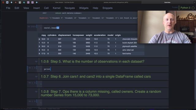 Python pandas — Cars MPG Exercises смотреть онлайн
