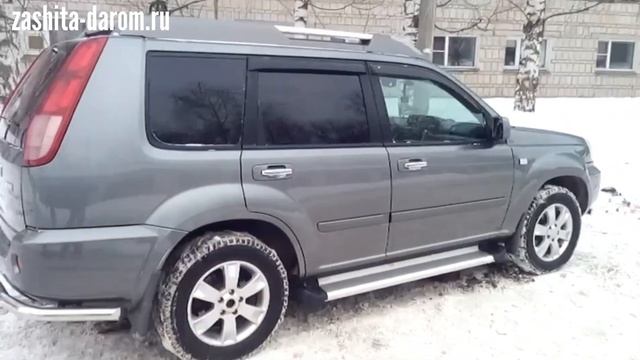 Nissan X-Trail обзор защиты бамперов смотреть онлайн