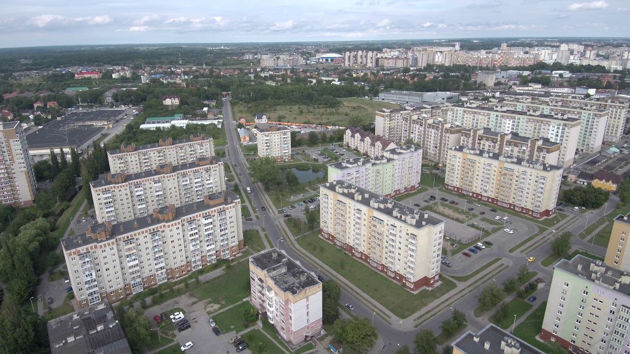 Аэросъемка, Ул. Осенняя, ул. Красная, ул. Борзова, ул. Ломоносова, Калининград смотреть онлайн