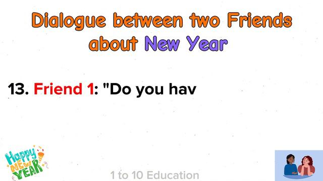 Conversation between two Friends about NEW YEAR / Dialogue Writing / New Year смотреть онлайн