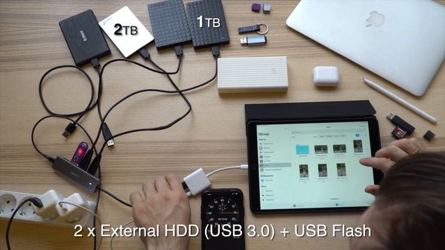 IPadOS External Drive Test HDD, IPad Air 2019