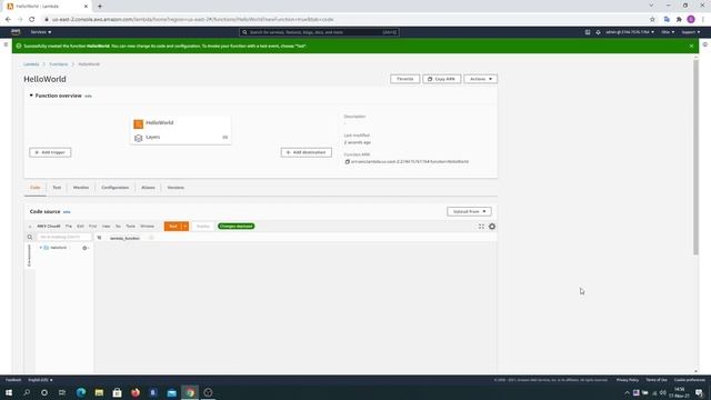 AWS Console ● Lambda－Functions ▶ Creating HelloWorld Lambda Python Function смотреть онлайн