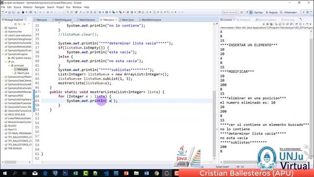 ArrayList y List y sus metodos en JAVA EJEMPLOS PRACTICA PARTE 4/5 смотреть онлайн