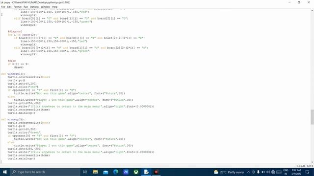 Python Turtle Graphics Design in Game Tic Tac Toe смотреть онлайн