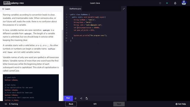 8 good practice in naming variables смотреть онлайн