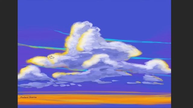 How to Draw Clouds. Digital Painting For Beginners . By- Poulami Sharma смотреть онлайн