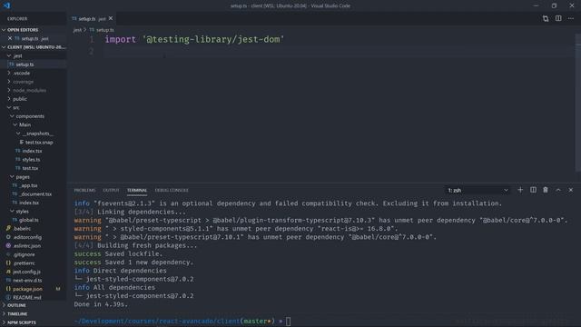 19. Snapshots com Jest-Styled-Components - Aprenda NextJS, GraphQL na prática! смотреть онлайн