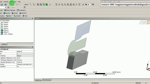 ANSYS Workbench | Hyper-Elastic Mooney Rivlin Material Model Tutorial Video | GRS | смотреть онлайн