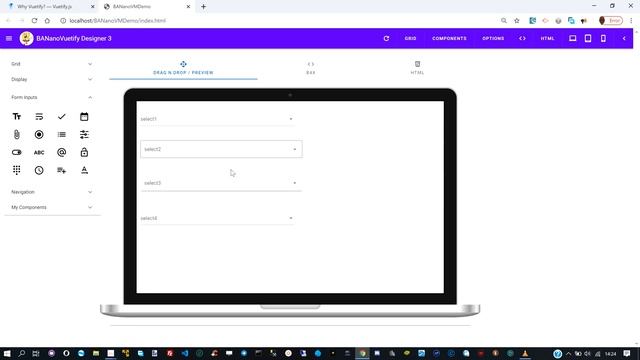 BANanoVuetify - Drag n Drop Select смотреть онлайн