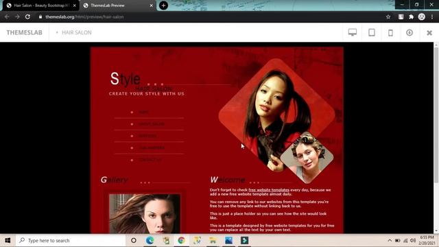 Hair Salon: Beauty Bootstrap HTML Template смотреть онлайн