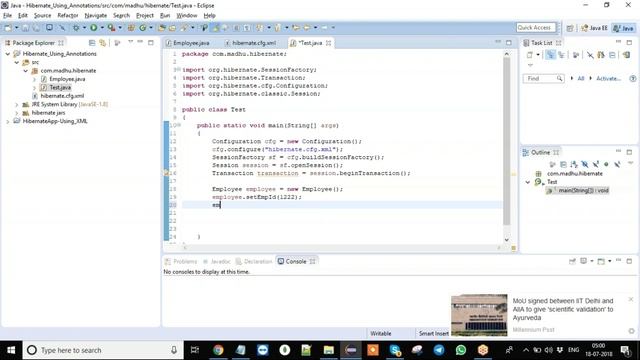 Hibernate Application Using Annotations смотреть онлайн