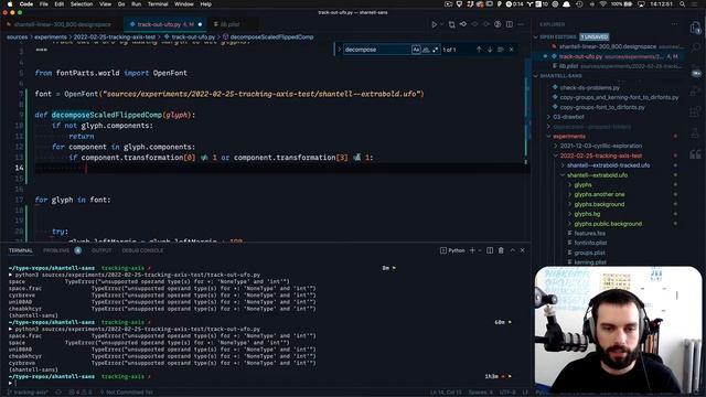 Using FontParts & Python to edit a UFO font source with only code смотреть онлайн