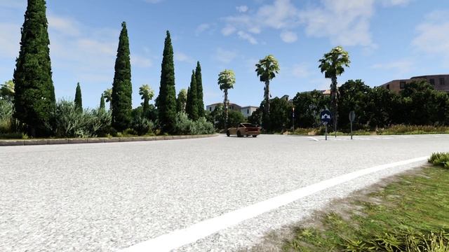 Drifting a roundabout in BeamNG смотреть онлайн