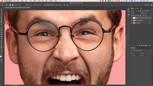 How to REMOVE reflections from glasses in PHOTOSHOP | NOT what you expect. смотреть онлайн