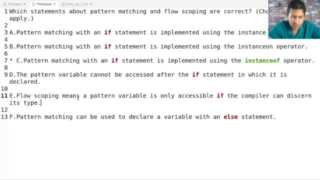 Which statements about pattern matching and flow scoping are correct? (Choose all that apply.) смотреть онлайн