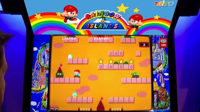 Rainbow Islands Extra & Original Arcade Cabinet MAME Gameplay w/ Hypermarquee смотреть онлайн