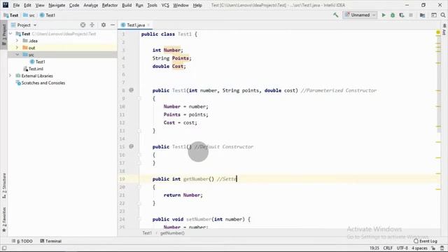 Basic Java Programming #4 | How to write constructor, getter and setter | Shortcut keys in java | смотреть онлайн
