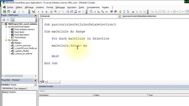 Formation Macros VBA Excel N2 23 boucle For Each parcourir selection смотреть онлайн