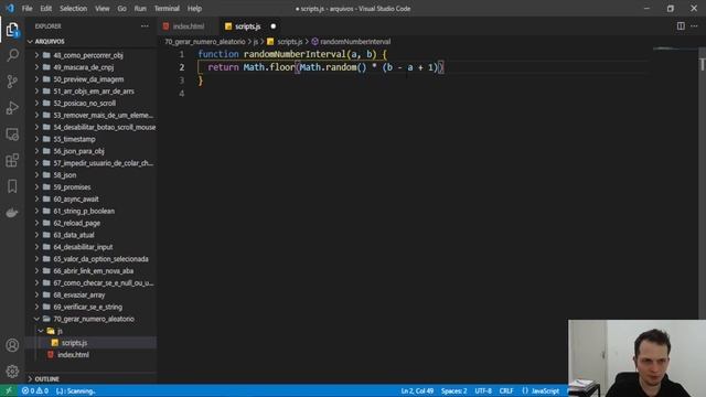 Gerar número aleatório entre dois números JavaScript смотреть онлайн