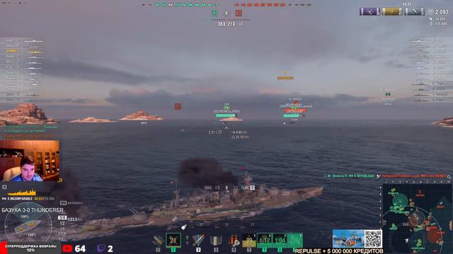 ЛИНКОР INCOMPARABLE VS THUNDERER ЧТО ОКАЖЕТСЯ СИЛЬНЕЕ?! МИР КОРАБЛЕЙ/WORLD OF WARSHIPS!