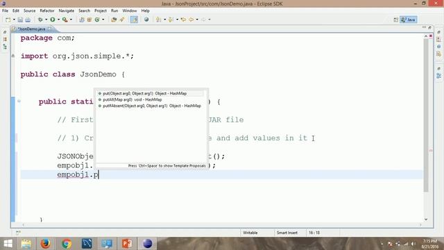 1- Creating a JSON from Java Code смотреть онлайн